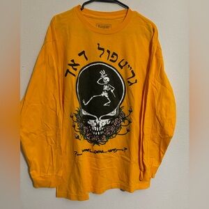 PLEASURES‎ X GRATEFUL DEAD YELLOW LONG SLEEVE SHIRT SIZE L
